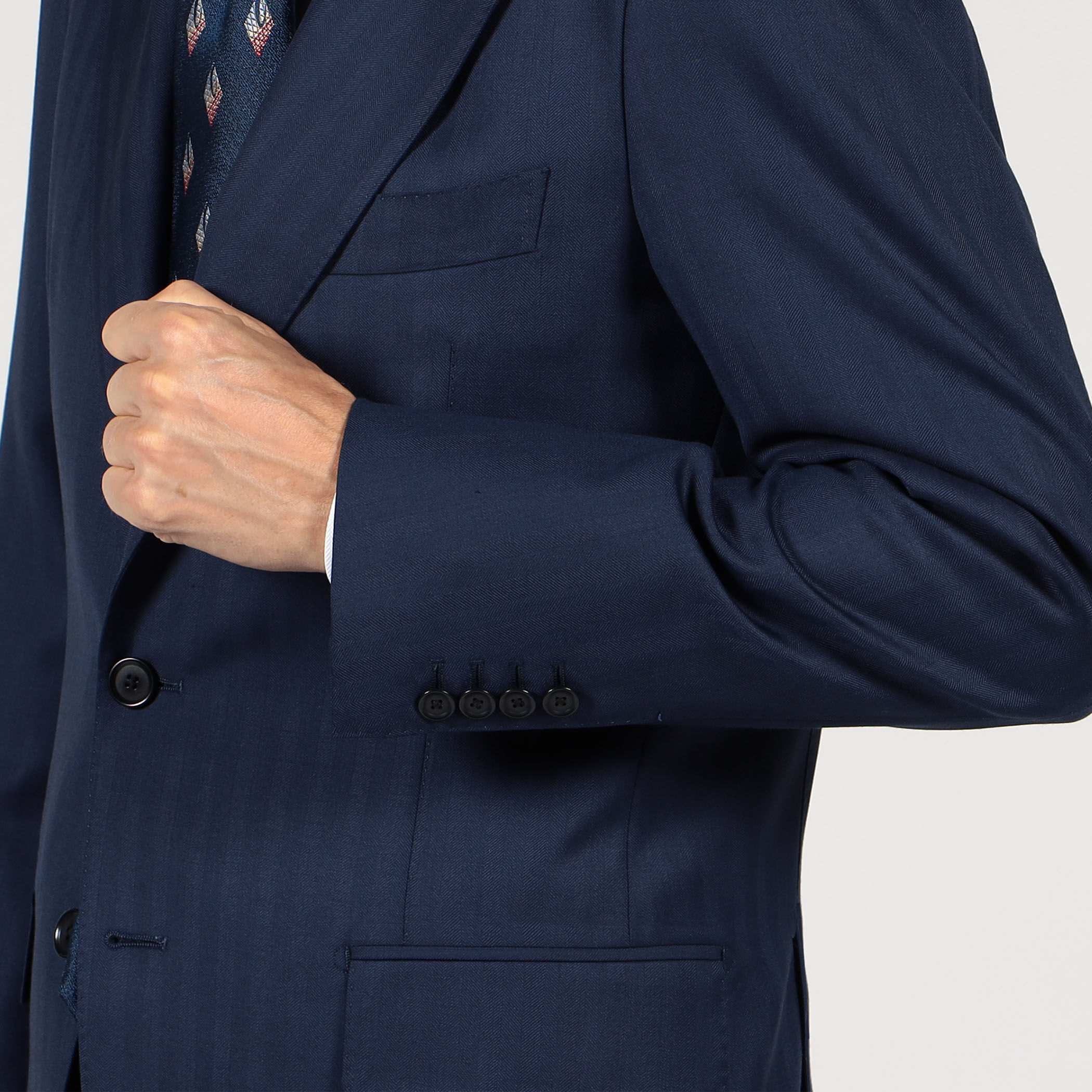 トゥモローランドコレクション パンツスーツ ヘリンボーン ダークグレー スーツ／ツーパンツ／2つボタン／ヘリンボーン／CH22 | SUIT