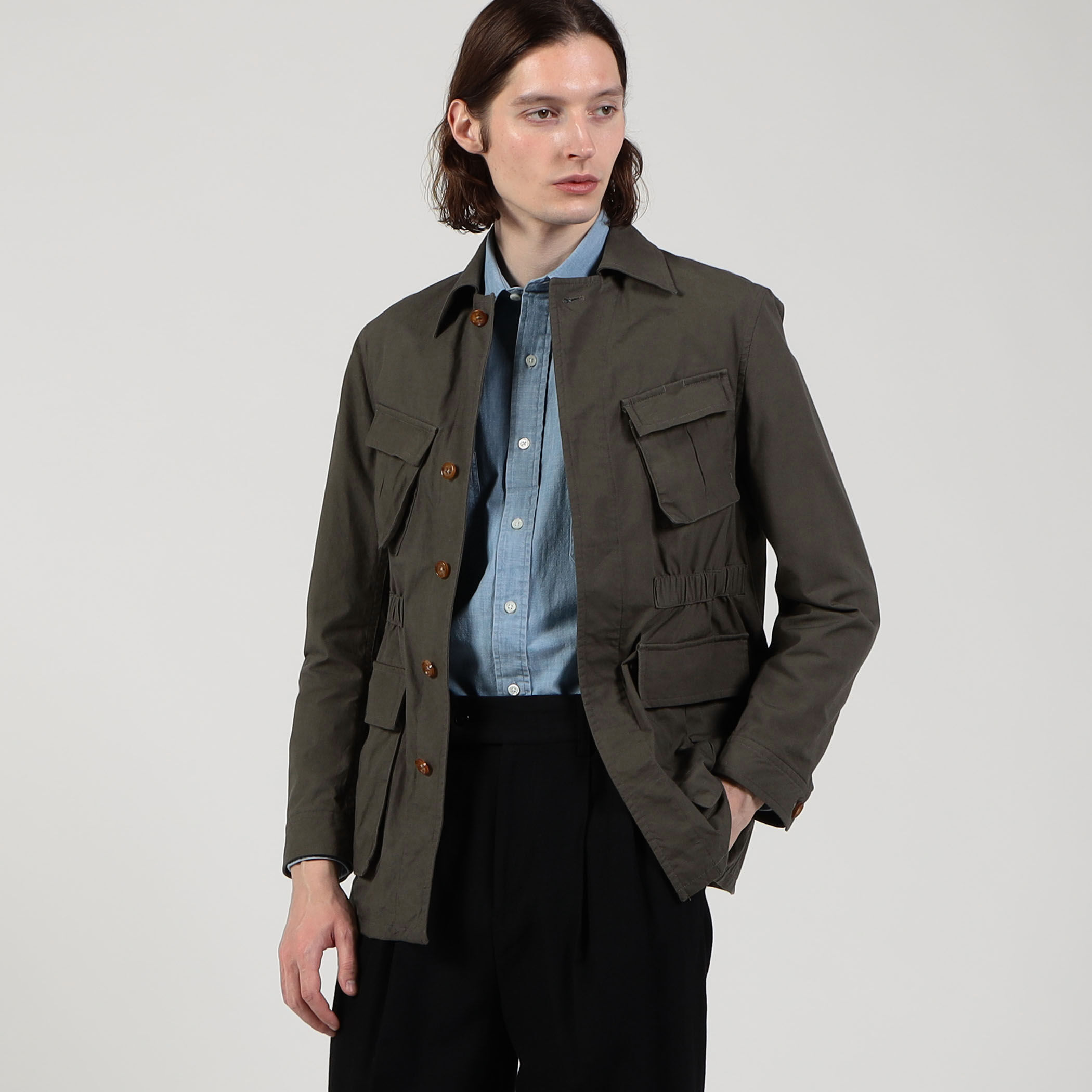 新品70%OFF★TOMORROWLAND ウォッシュドツイードワークジャケット セール】スラブコットンツイード Vクルーネックジャケット（ノーカラー