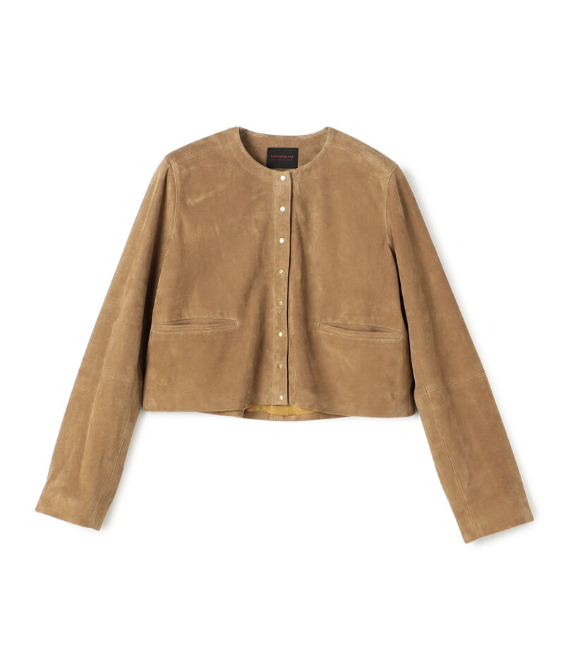 ゴートスエード クルーネックジャケット