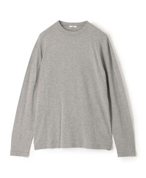 コットンカシミヤ クルーネックロングスリーブニット