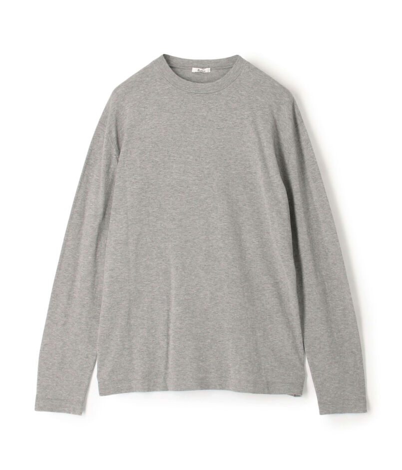 コットンカシミヤ クルーネックロングスリーブニット