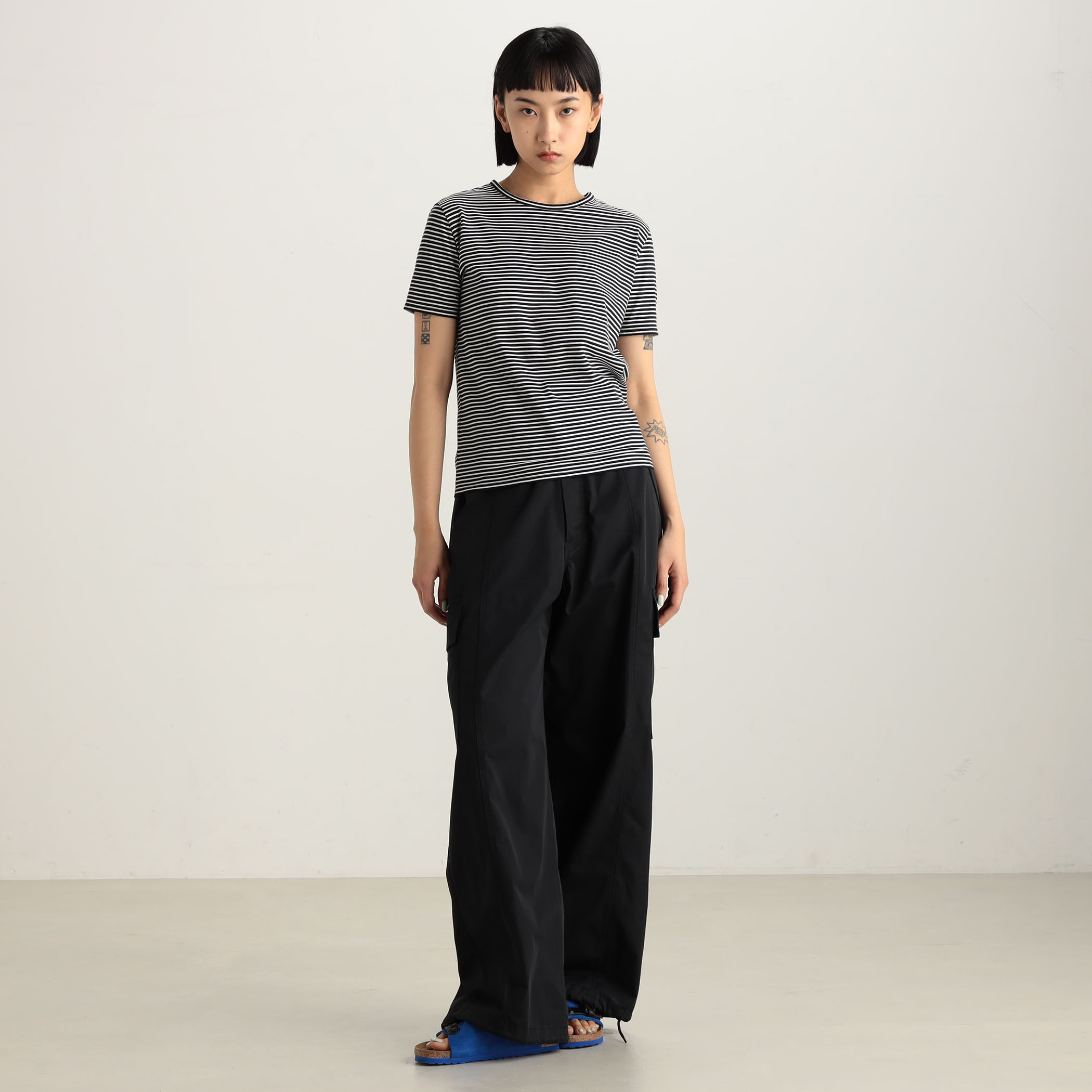 tシャツ ボーダー ハーフスリーブカットソー レディース ボーダー ハーフスリーブカットソー｜トゥモローランド 公式通販