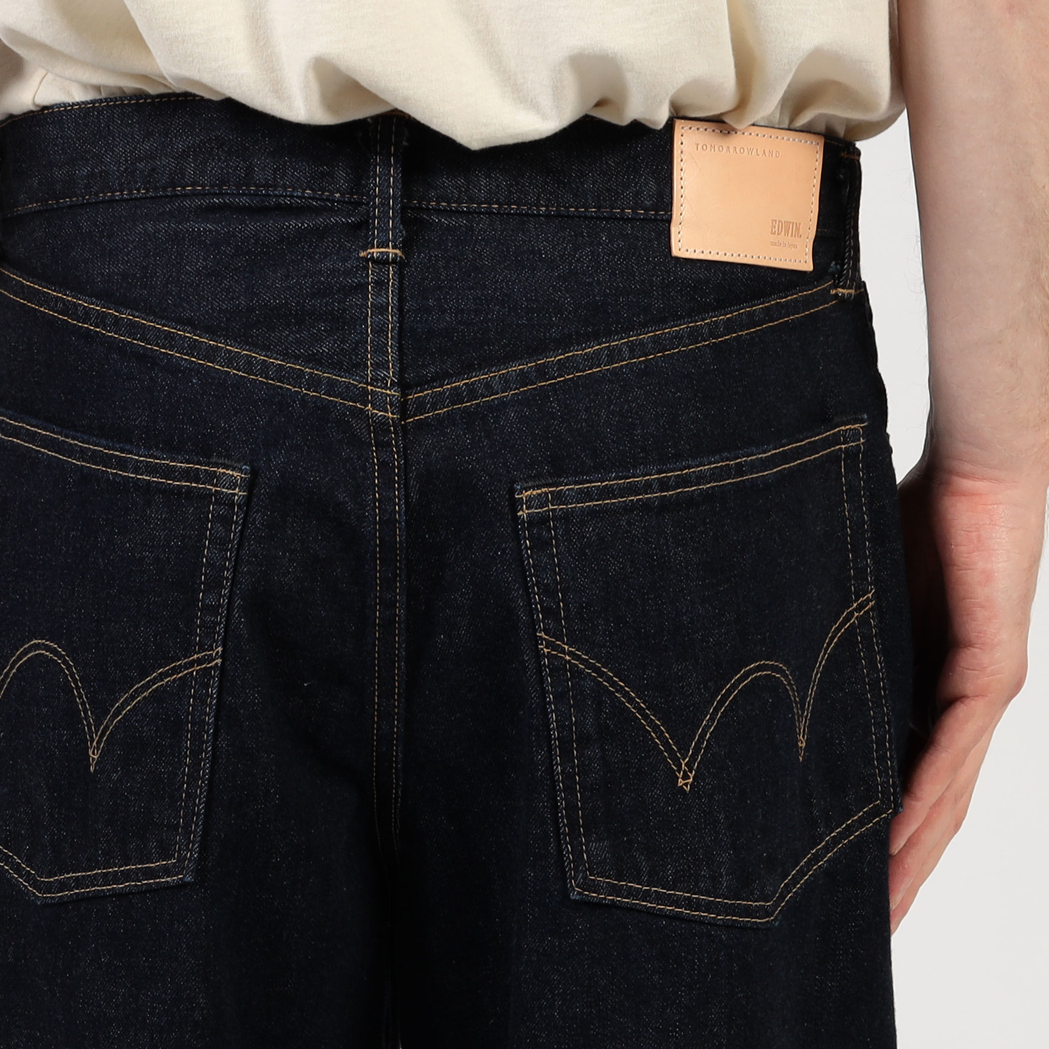 別注】EDWIN WIDE STRAIGHT ONE WASHED デニムパンツ