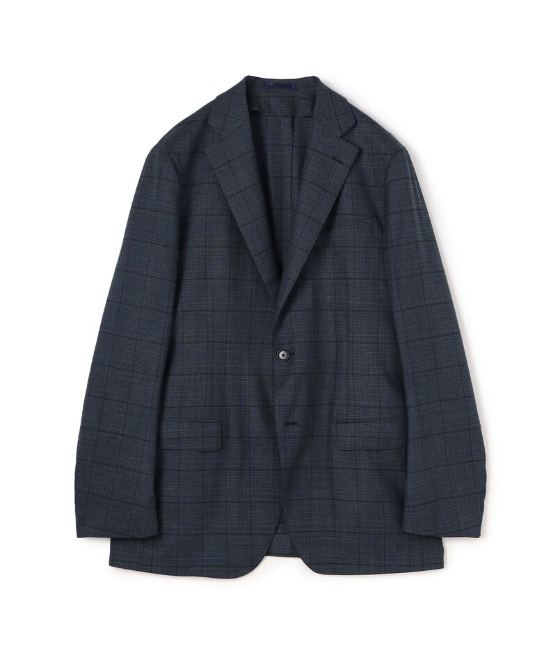 ウールシルクポリウレタン シングルブレステッド2Bジャケット ウールシルクポリウレタン シングルブレステッド2Bジャケット