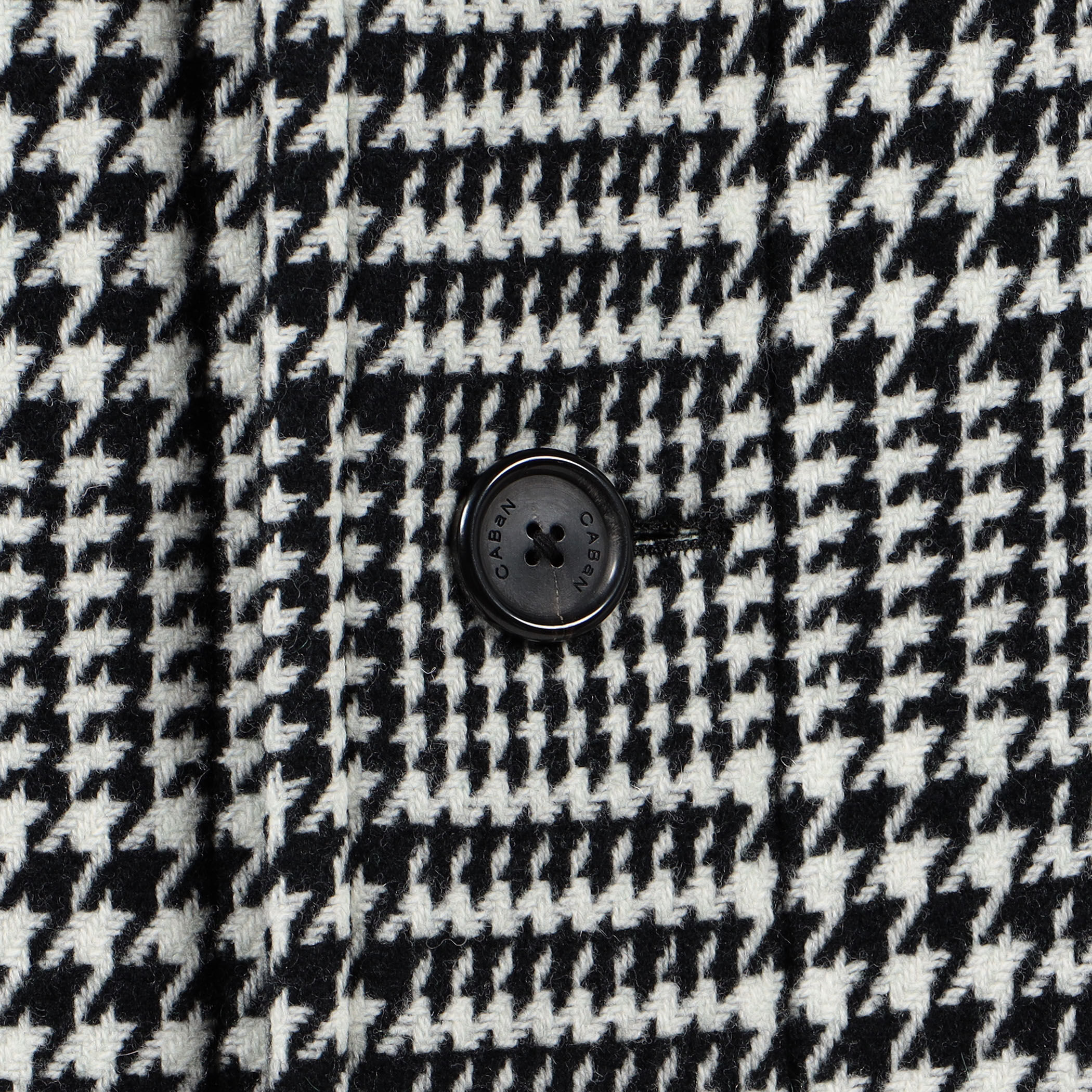 CABaN ウールダブルフェイス グレンチェックスタンドカラーコート