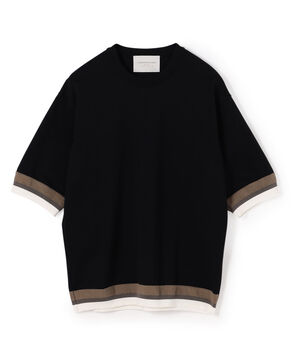 TOMORROWLAND tricot リブライン ニットTシャツ