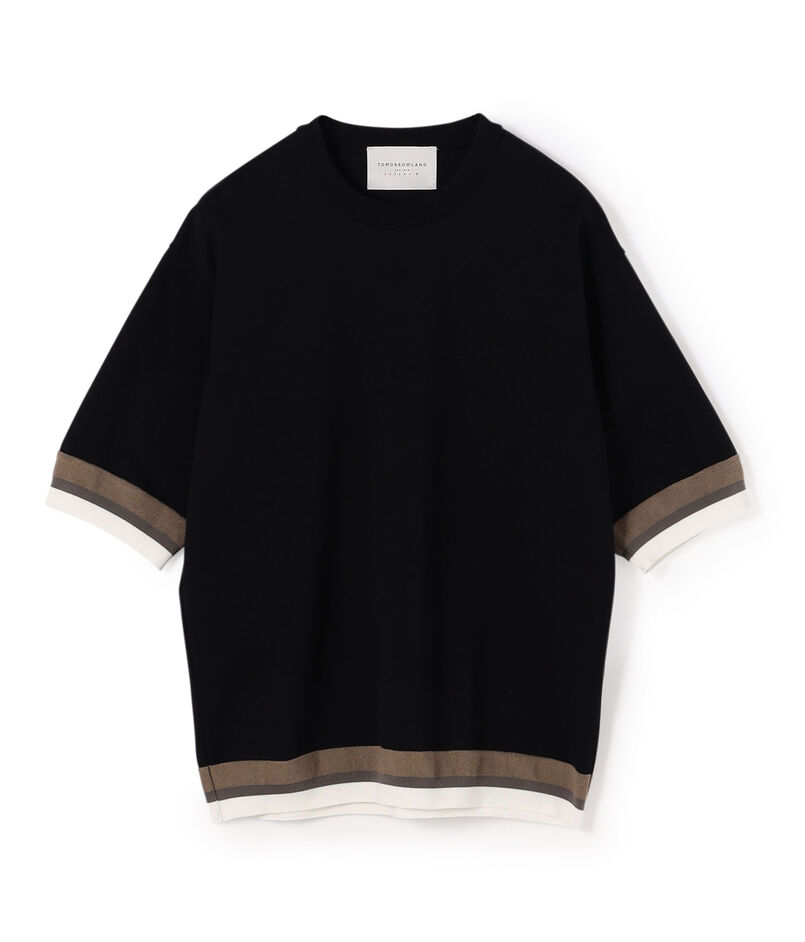 TOMORROWLAND tricot リブライン ニットTシャツ