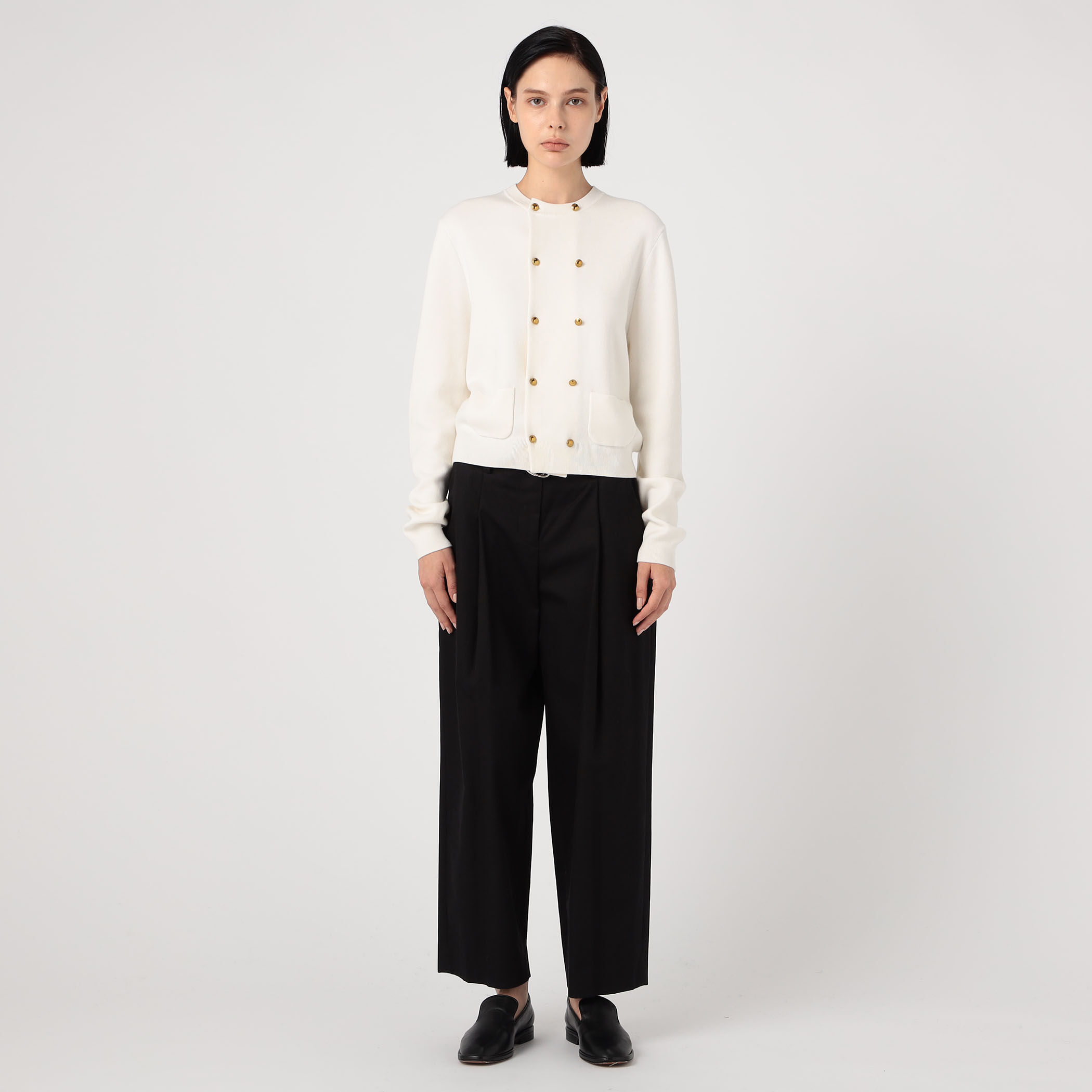 コットンカシミヤ ダブルボタンカーディガン｜トゥモローランド