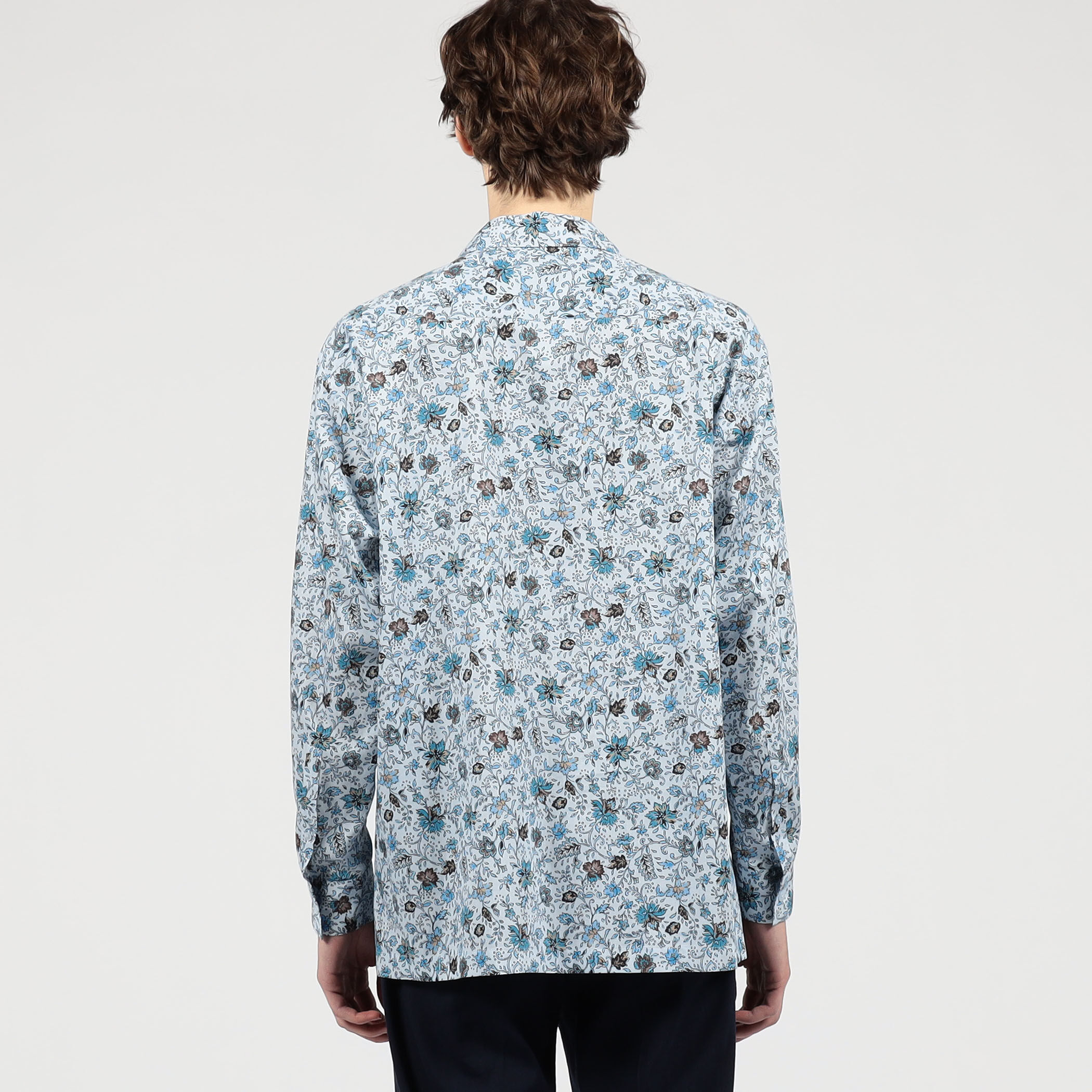 C.P. Company フラワープリントシャツブルゾンフロクシ購入 コットンシルク フラワープリント プルオーバーシャツ