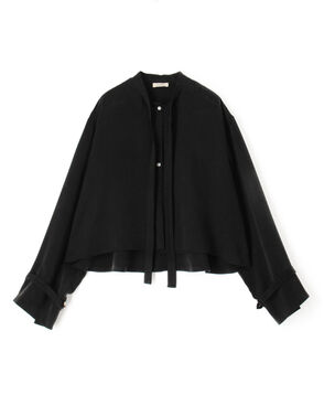 フィブリルキュプラポリ クロップドリラックスブラウス