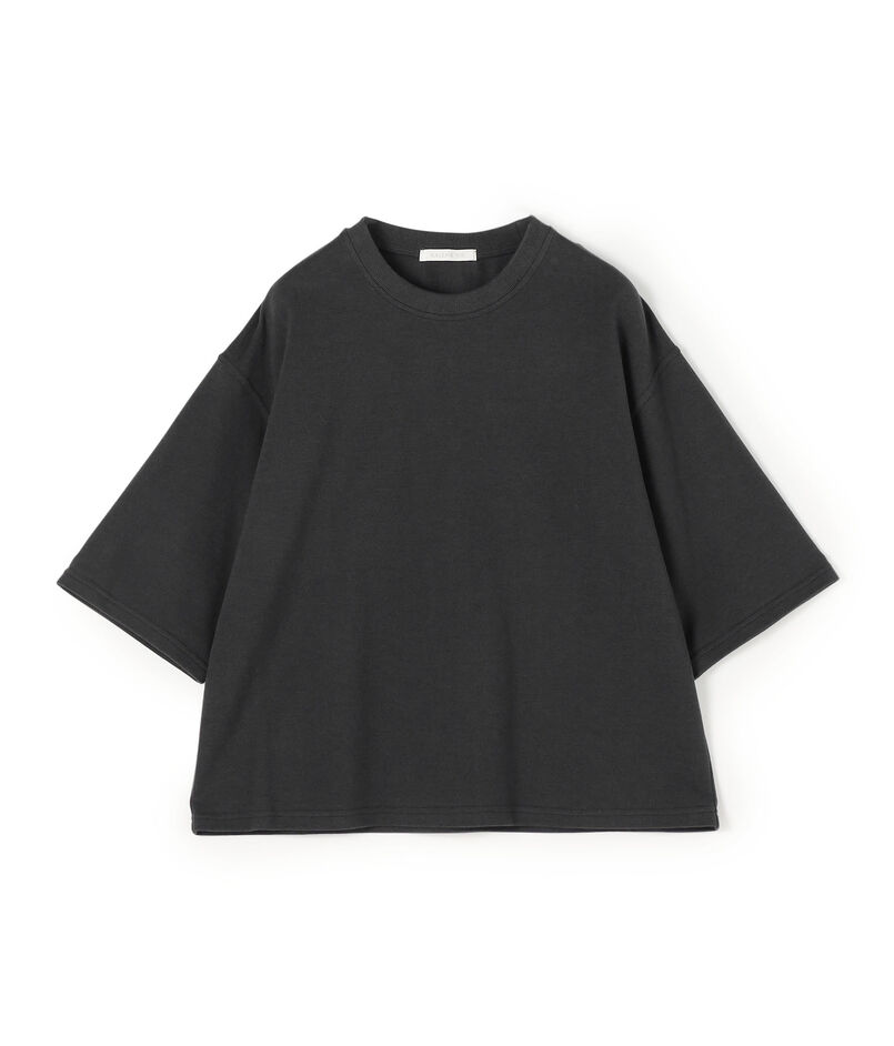 ■コットンシルクカノコ ワイドクルーネックＴシャツ
