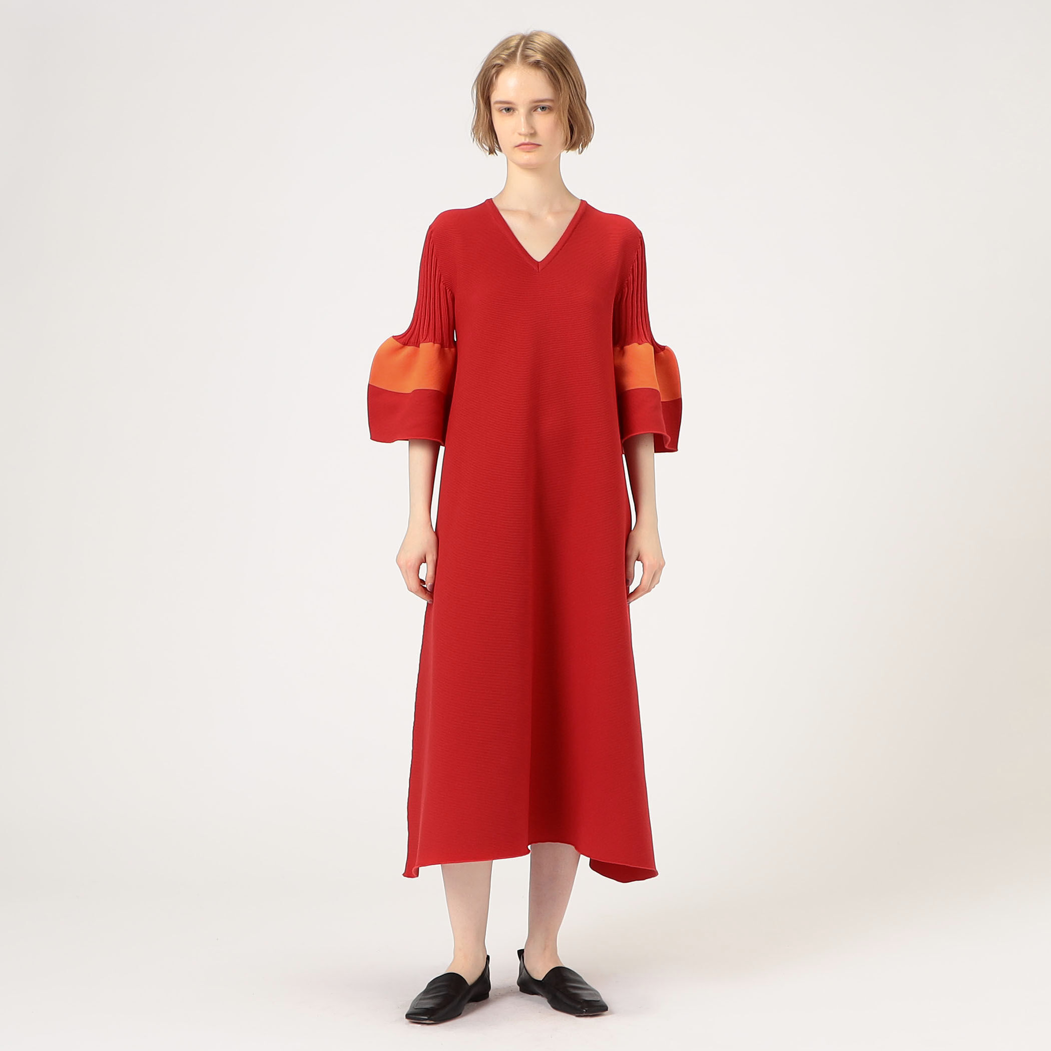 CFCL POTTERY SHORT BELL SLEEVE FLARE DRESS｜トゥモローランド