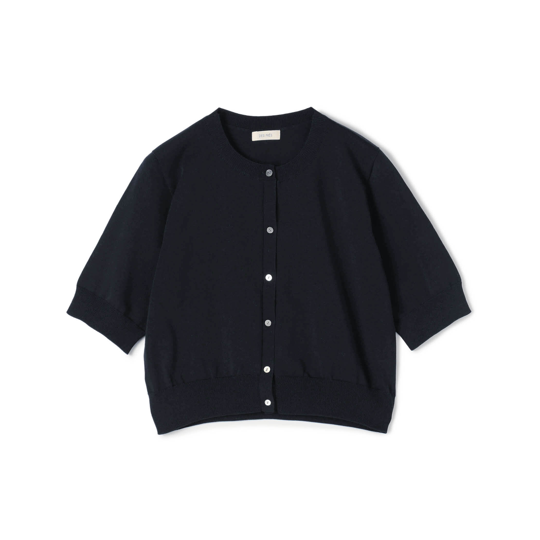 TOMORROWLAND - CABaN コットンカシミヤ パールポロカーディガン BLACK コットンカシミヤ パールポロカーディガン（ニット/セーター