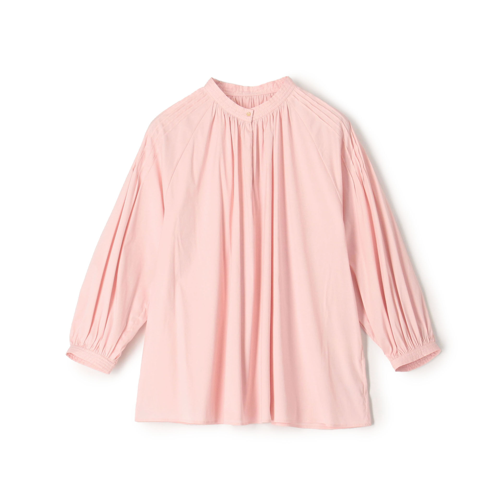 ストレッチブロード ピンタックスリーブブラウス｜トゥモローランド