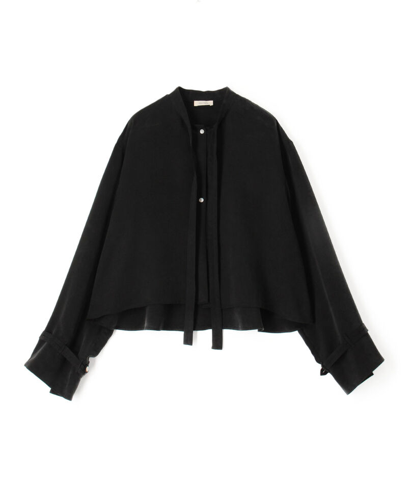 フィブリルキュプラポリ クロップドリラックスブラウス