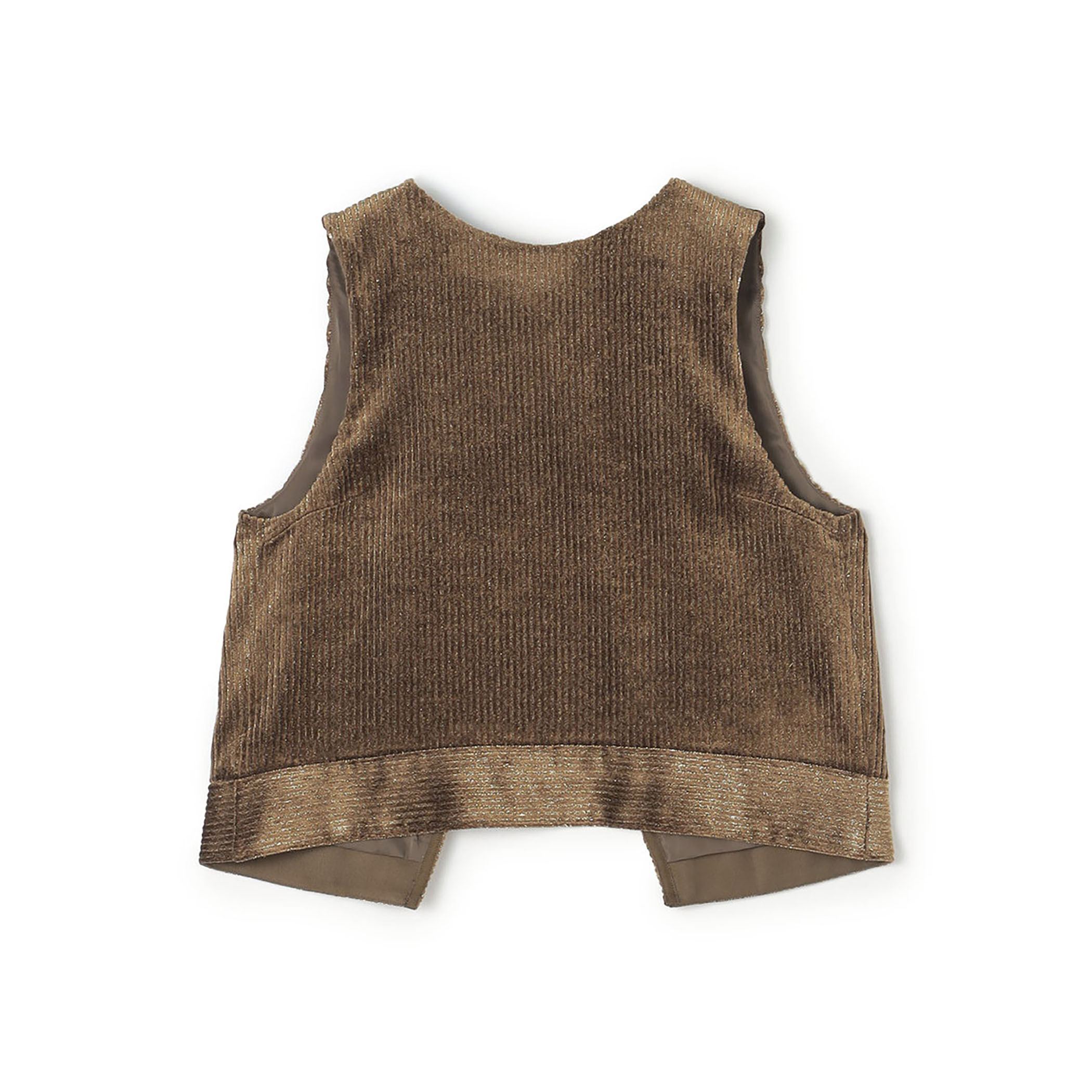 トゥモローランド BALLSEY ラメコーデュロイ トップス ブラウン タグ付き ラメコーデュロイ フロンタブルトップス｜トゥモローランド 公式通販