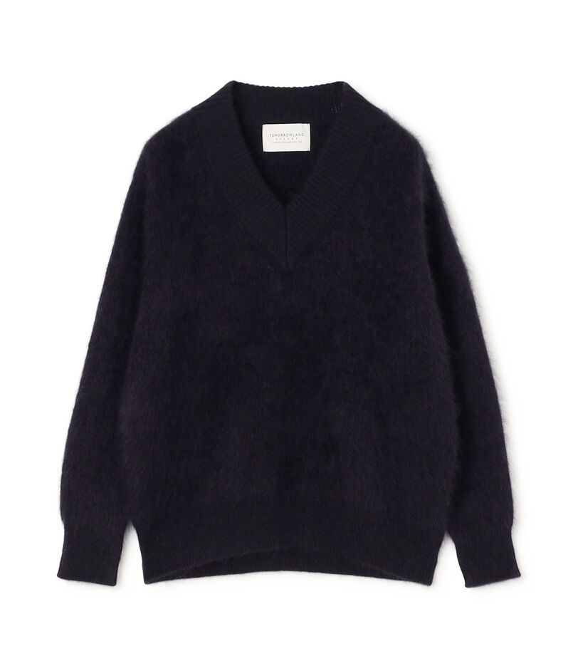【WEB先行予約】TOMORROWLAND tricot ウールファー Vネックプルオーバーニット