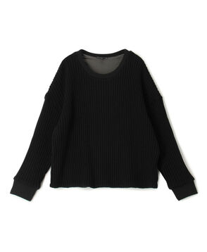 コットンワッフル クルーネックプルオーバー WCKW3009