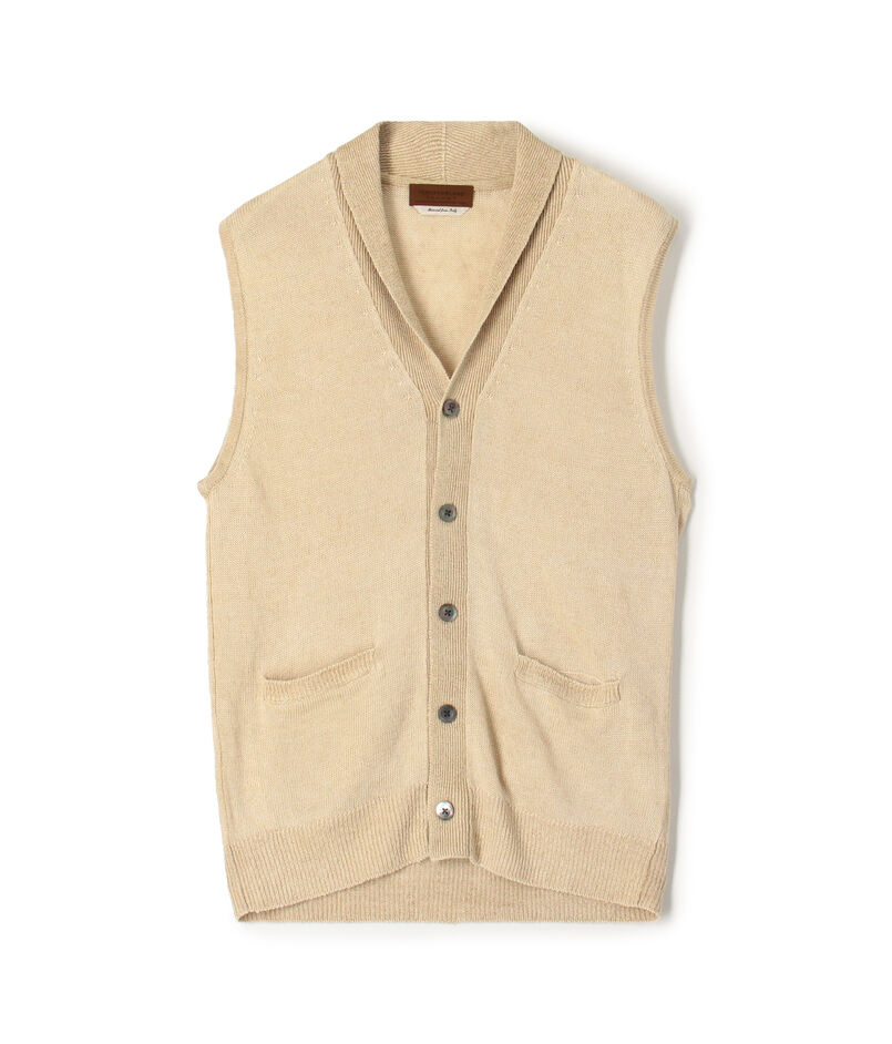 ティントリネン Vネックニットベスト