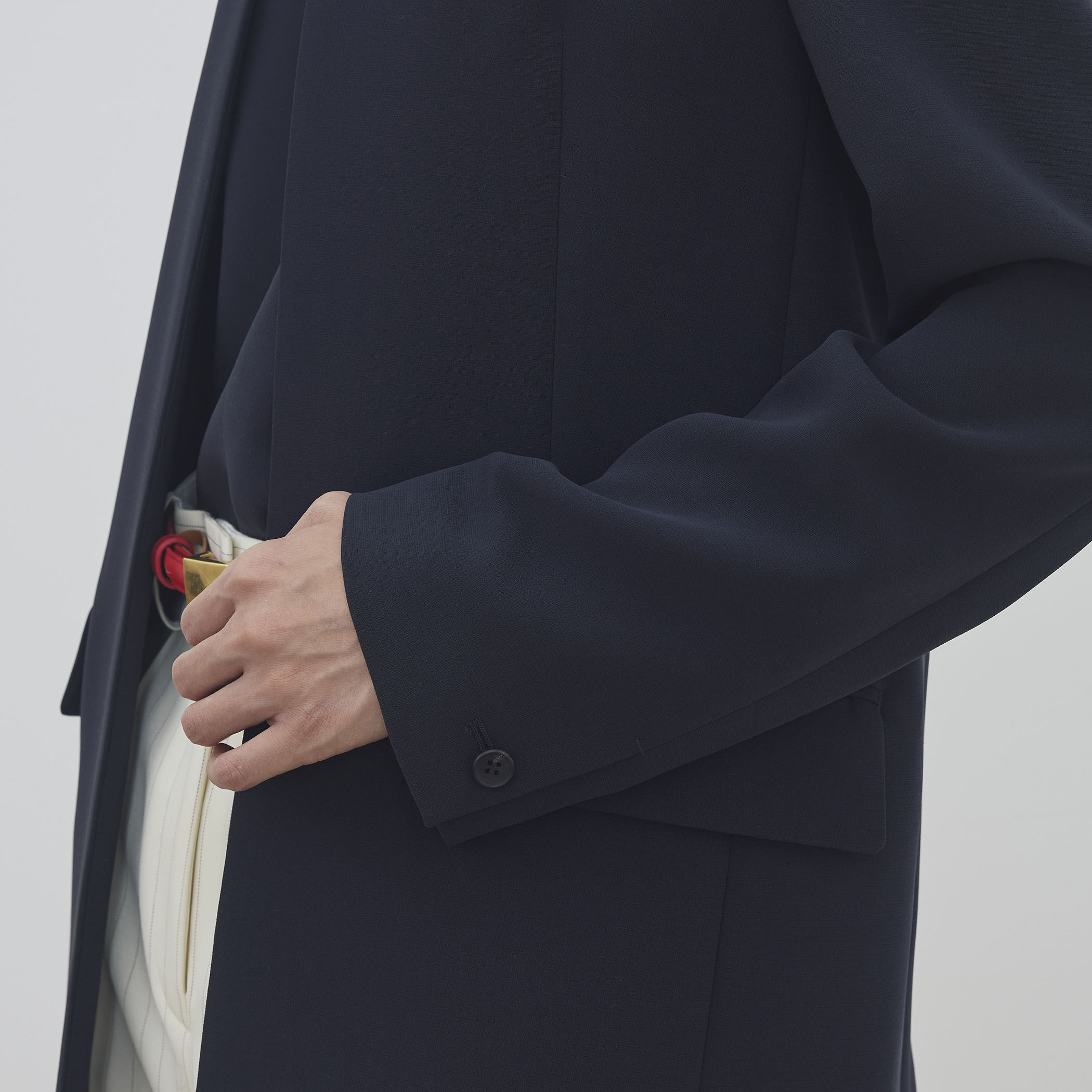 ライトダブルクロス ノーカラージャケット｜トゥモローランド 公式通販