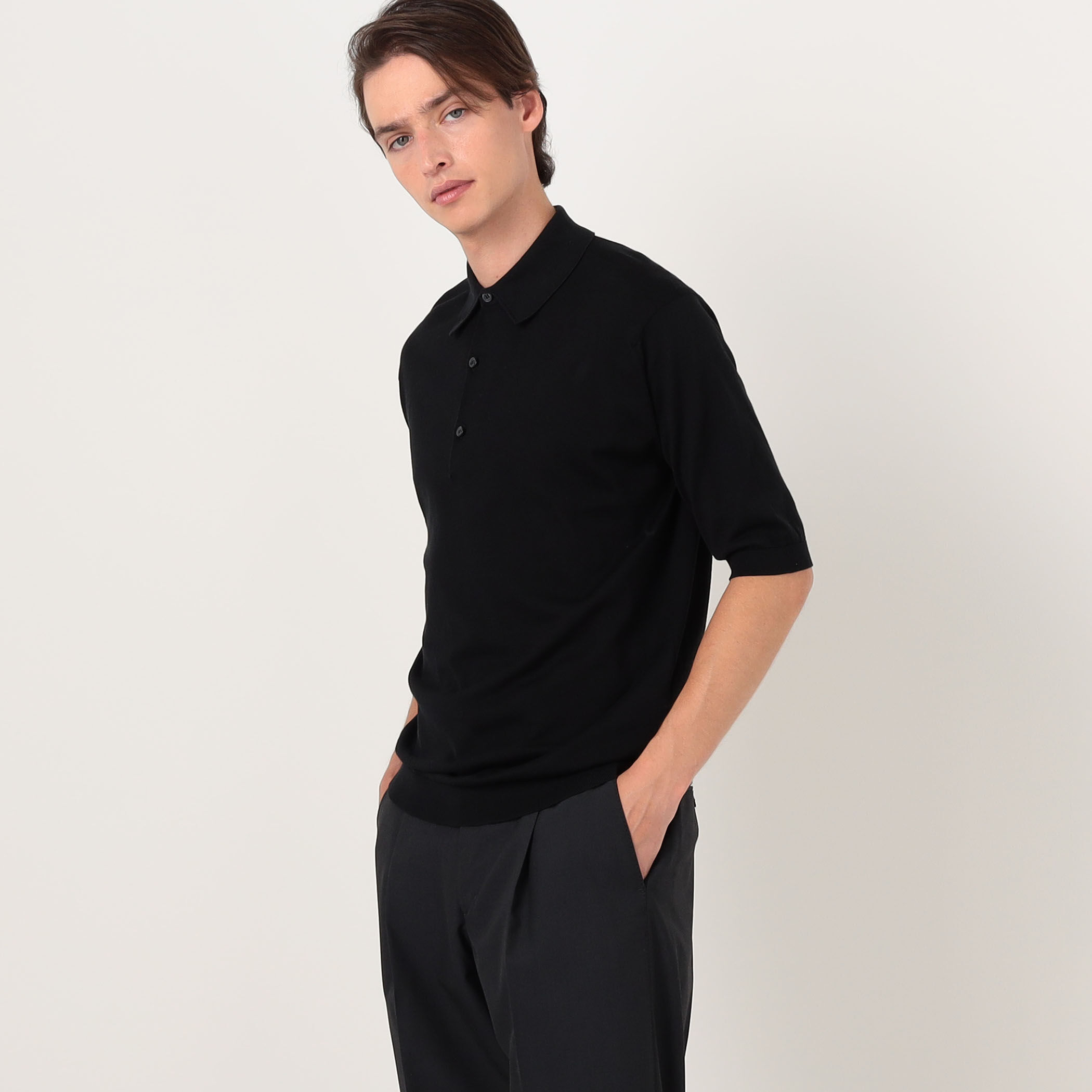 別注J】JOHN SMEDLEY 30Gシーアイランドコットン ニットポロ ISIS