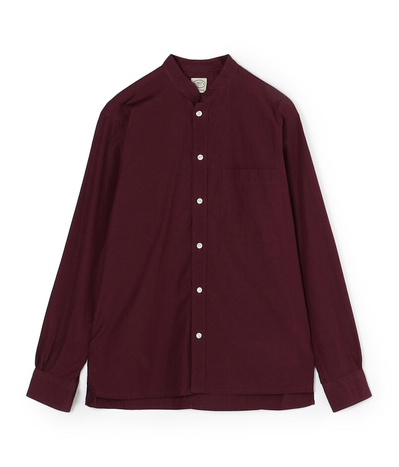 120/2コットンポプリン バンドカラーシャツ ALUMO