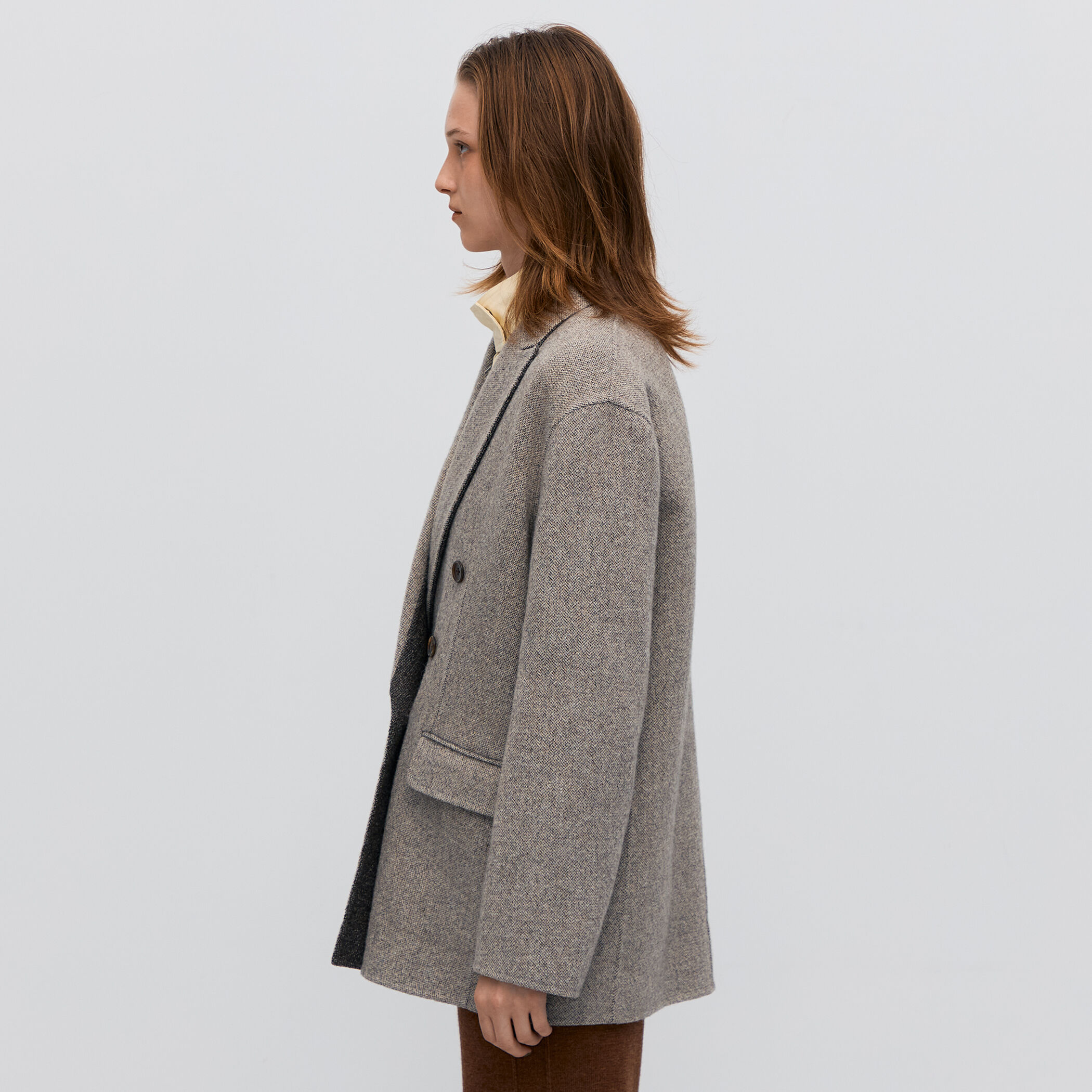 オートミールダブルフェイス リバージャケットコート