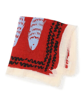 TOAST リネンフィッシュプリント バンダナ