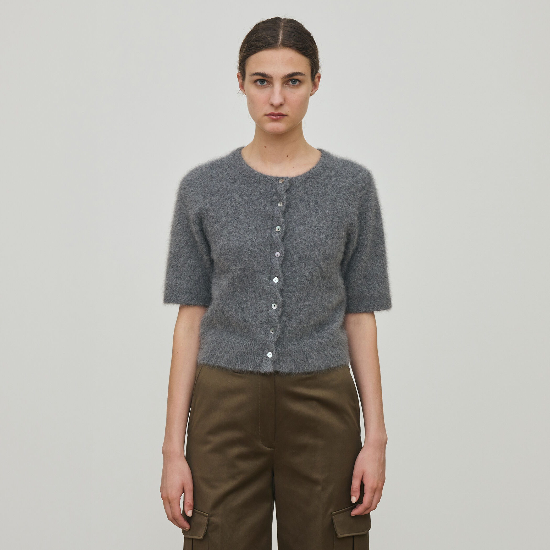 フォックスカシミヤ ハーフスリーブカーディガン｜トゥモローランド