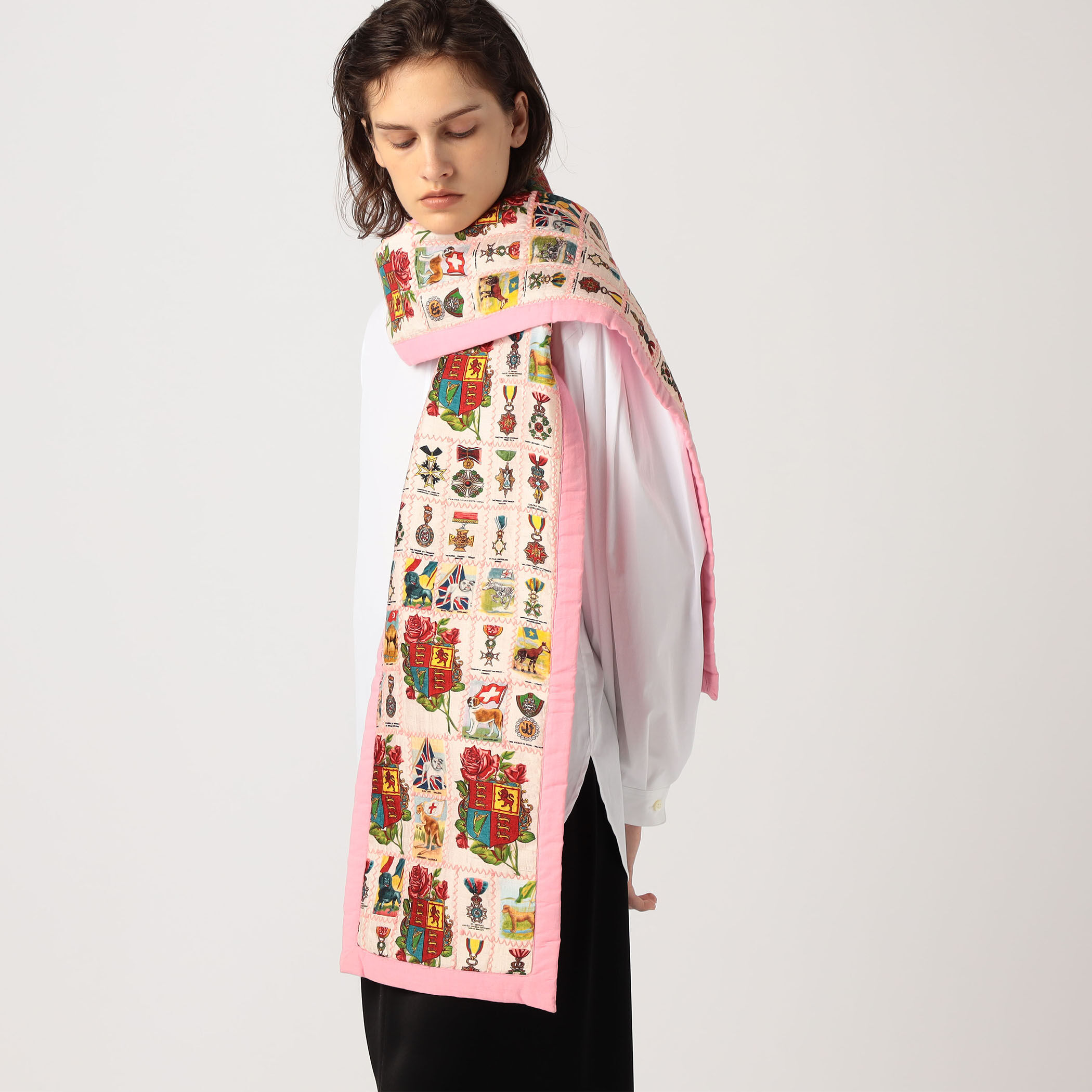 SALE】Jacquard 2way Puff Sleeves Tunic