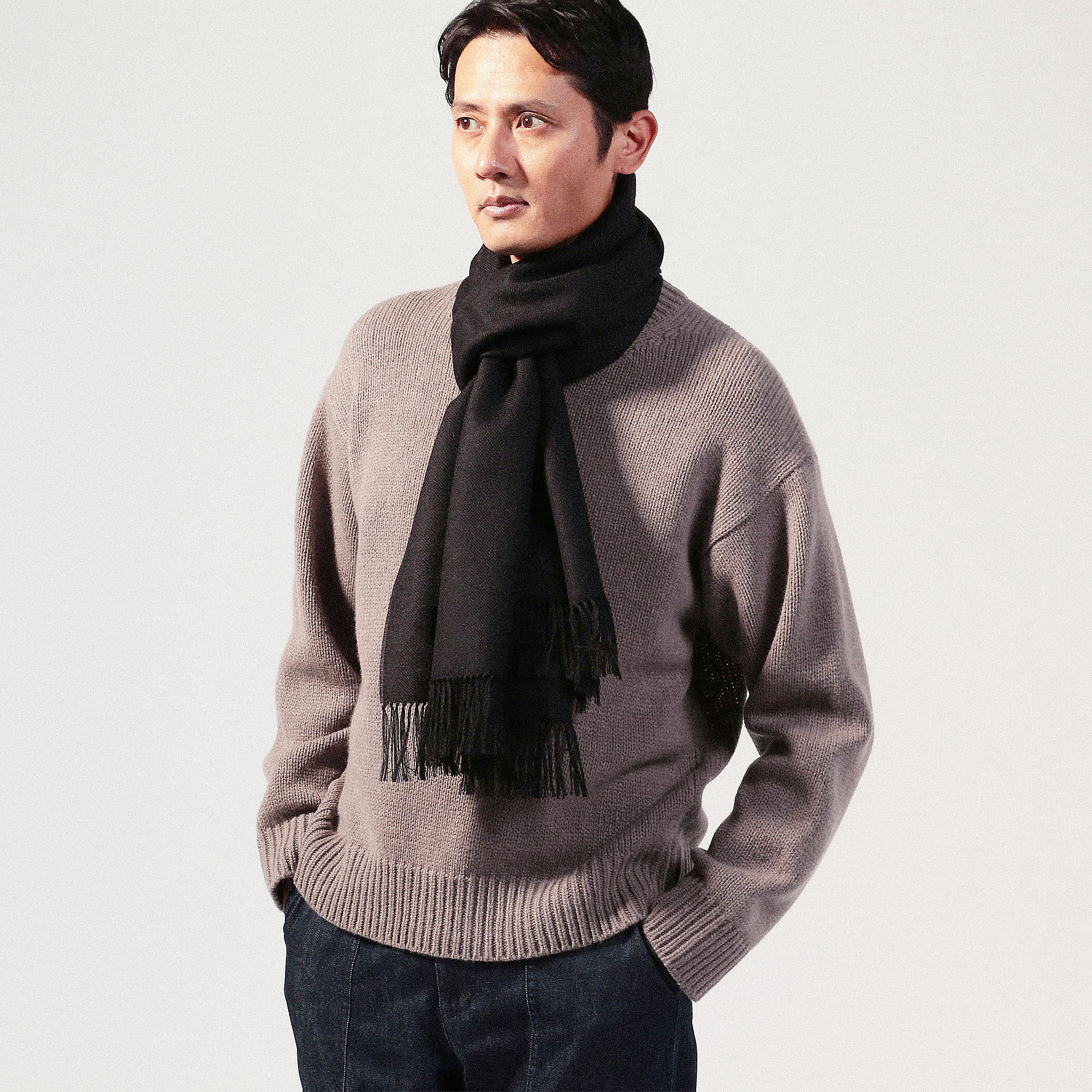 商品画像：THE INOUE BROTHERS - Multi Coloured Stole Grey / 大判 3