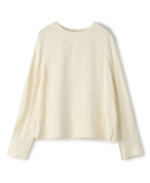 レーヨンサテン クルーネックプルオーバー