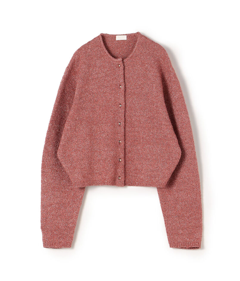 シャイニーメタル クルーネックカーディガン