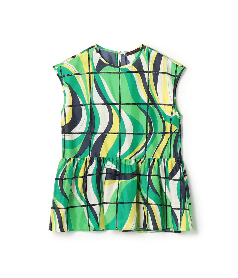 【WEB先行予約】アイレットウェーブプリント チュチュブラウス