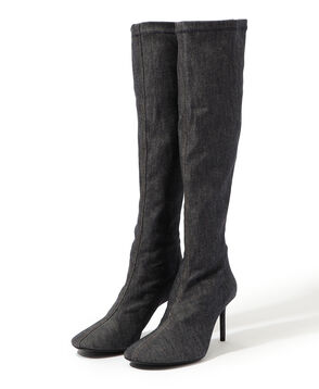 Courreges NUDE DENIM 75 BOOTS
