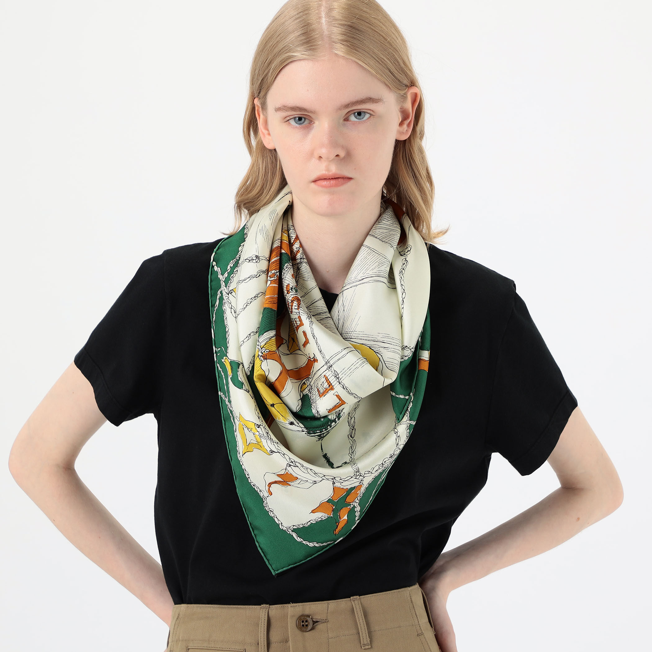 【大判】 マニプリ　BALLOON バルーン　シルクスカーフ　トゥモローランド manipuri BALOON シルクスカーフ｜トゥモローランド 公式通販