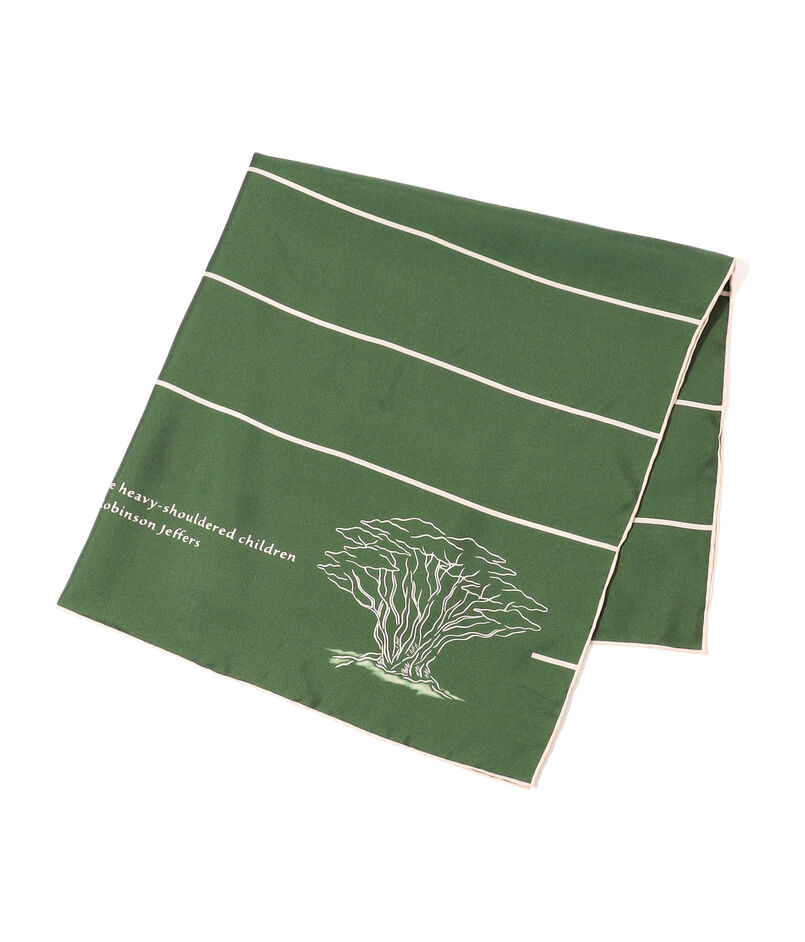 sense the pebble Cypress Tree シルクスカーフ