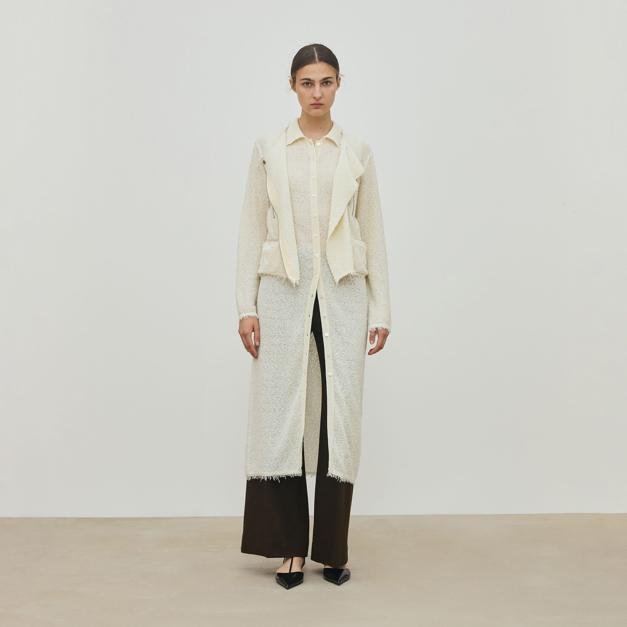 カールヤーンニット ライダースジャケット｜トゥモローランド 公式通販