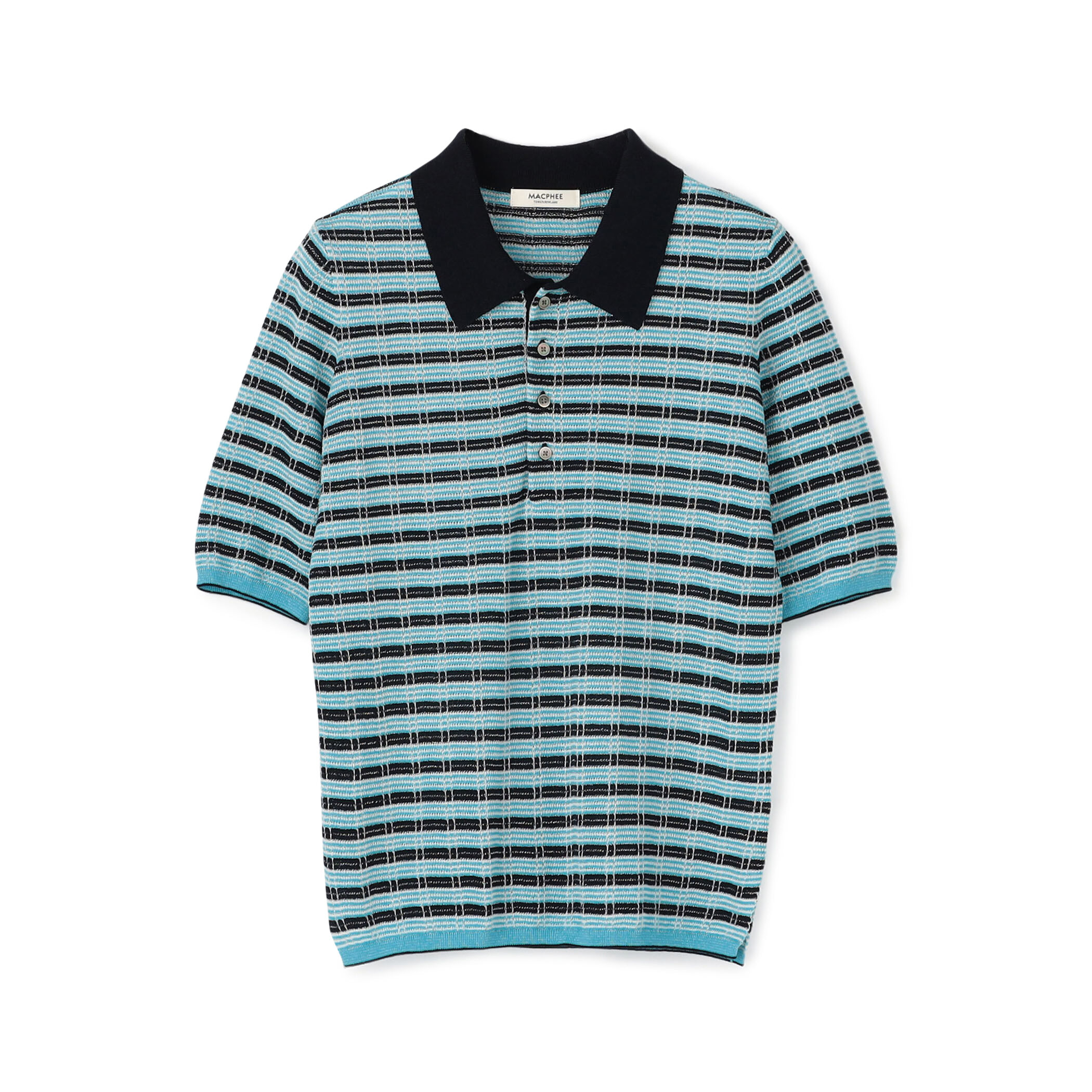 MACPHEE コットンナイロンラメチェック ポロプルオーバー コットンナイロンラメチェック ポロプルオーバー｜トゥモローランド
