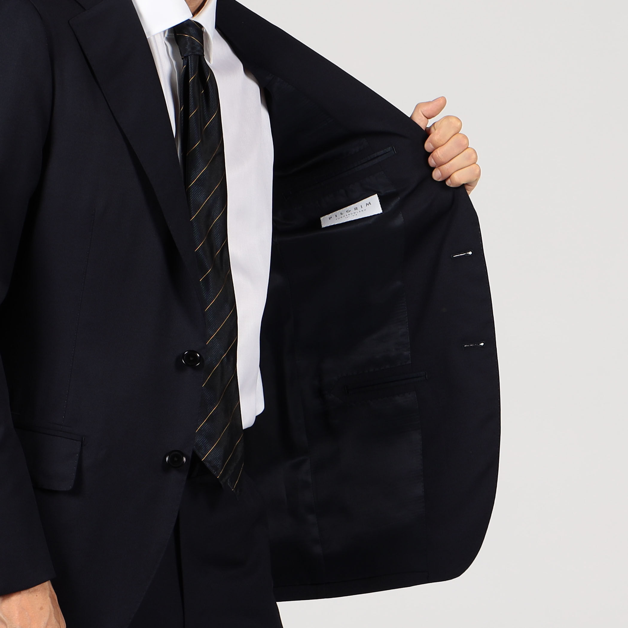 ウールツイル シングルブレステッド2Bジャケット E.Zegna