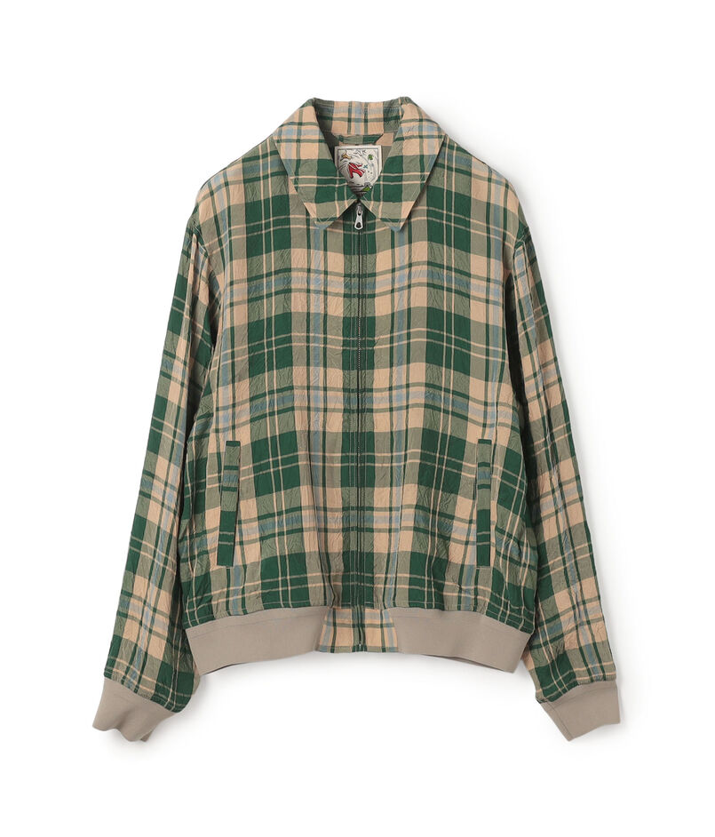 ヴィスコースタフタ ジップアップブルゾン LYRIA