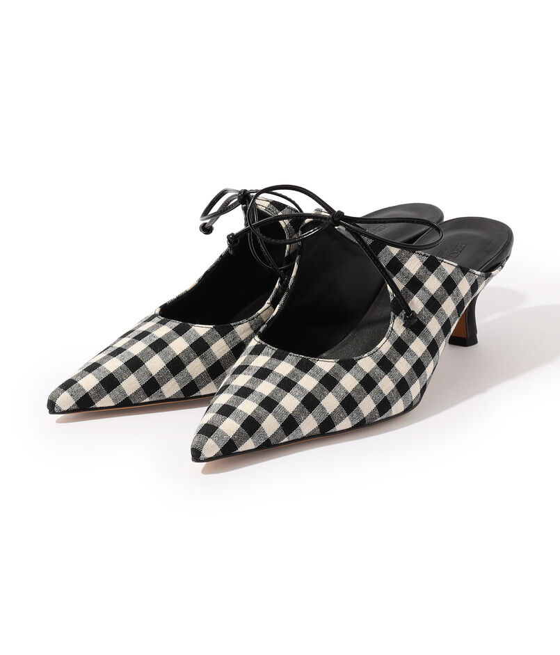 【別注】HENRI EN VARGO THELMA gingham ミュール