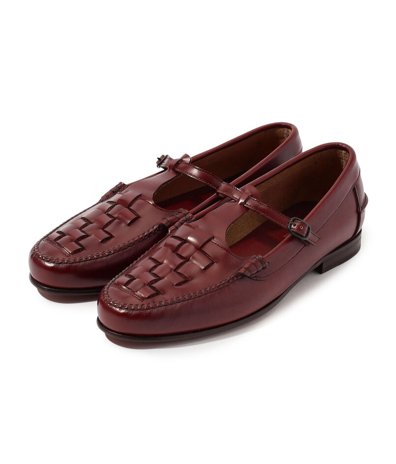 HEREU MAQUEDA Interwoven T-bar Loafer ストラップローファー