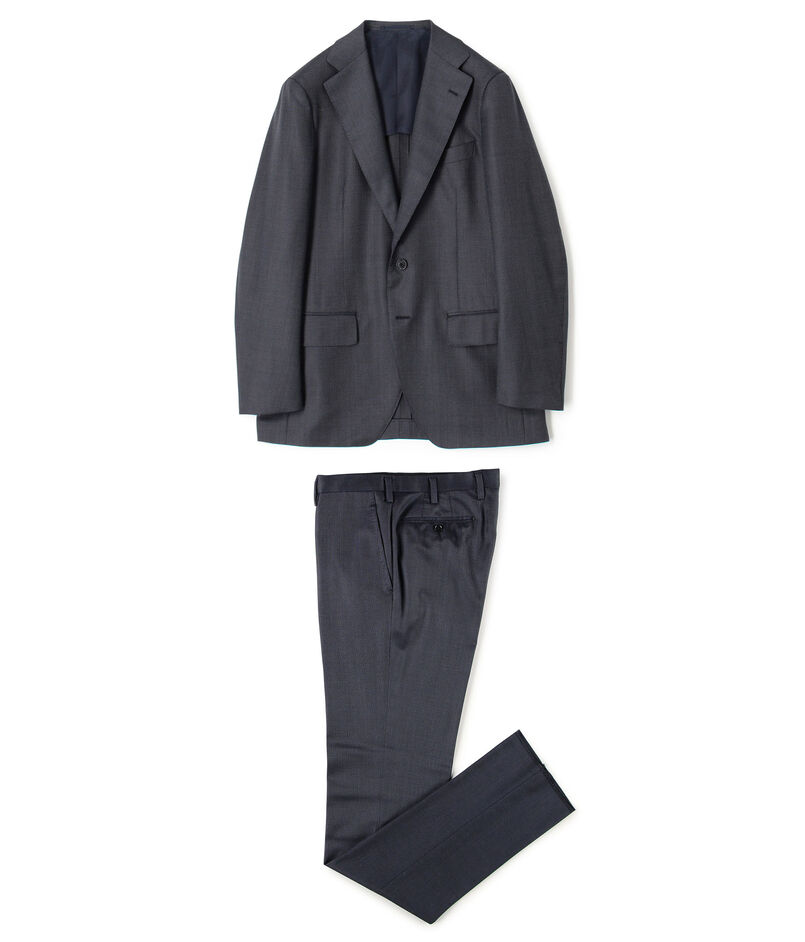 ウールシルク シングルブレステッド3Bスーツ SHANG E.Zegna