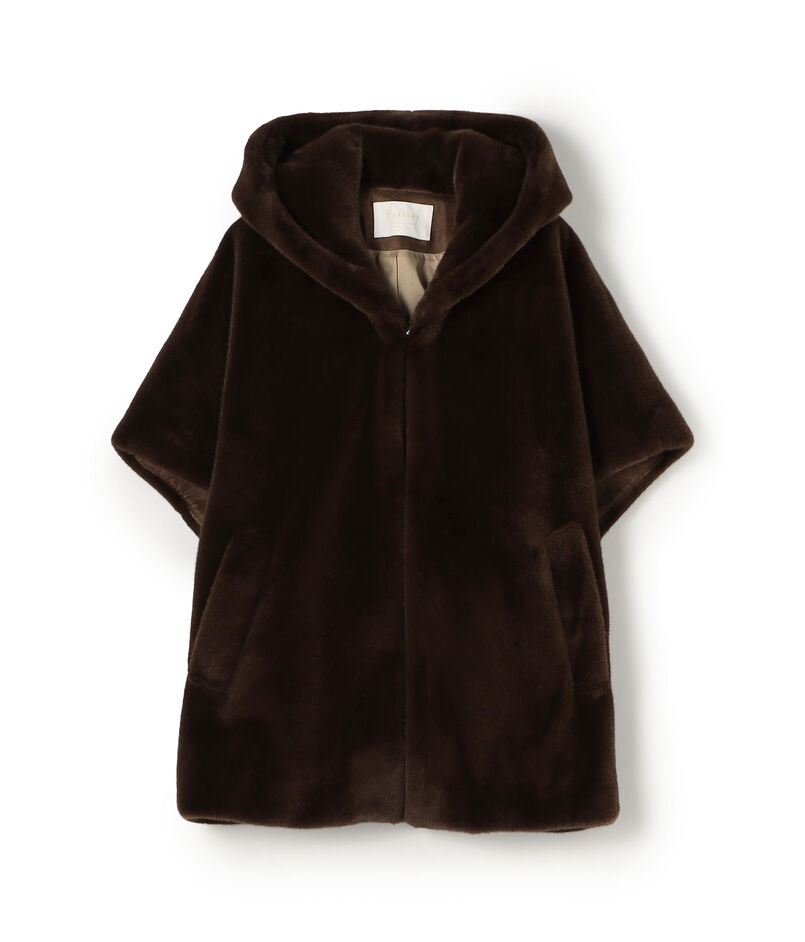 スムースファー フーディーポンチョ