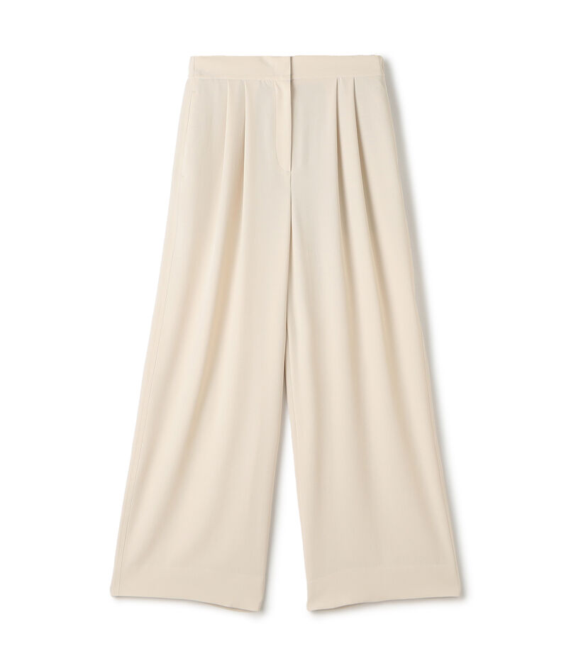 サンディジョーゼット タックワイドパンツ