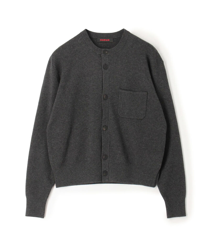 CABaN コットンカシミヤ ポケットクルーネックカーディガン