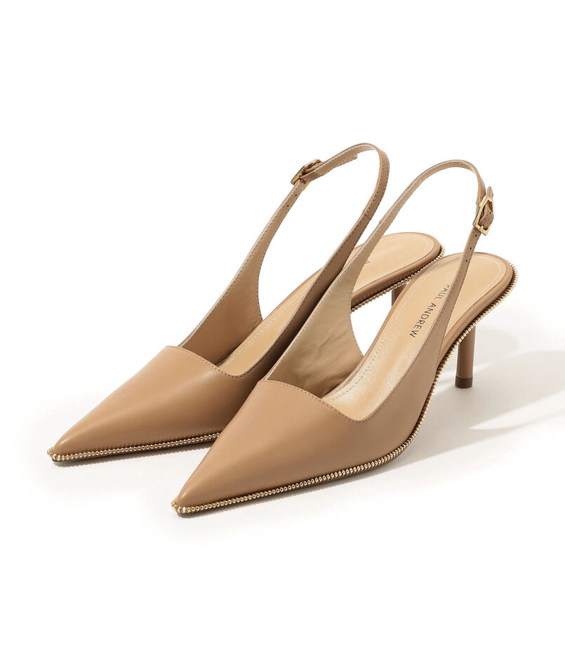 PAUL ANDREW SPIKE SLING ZIP パンプス