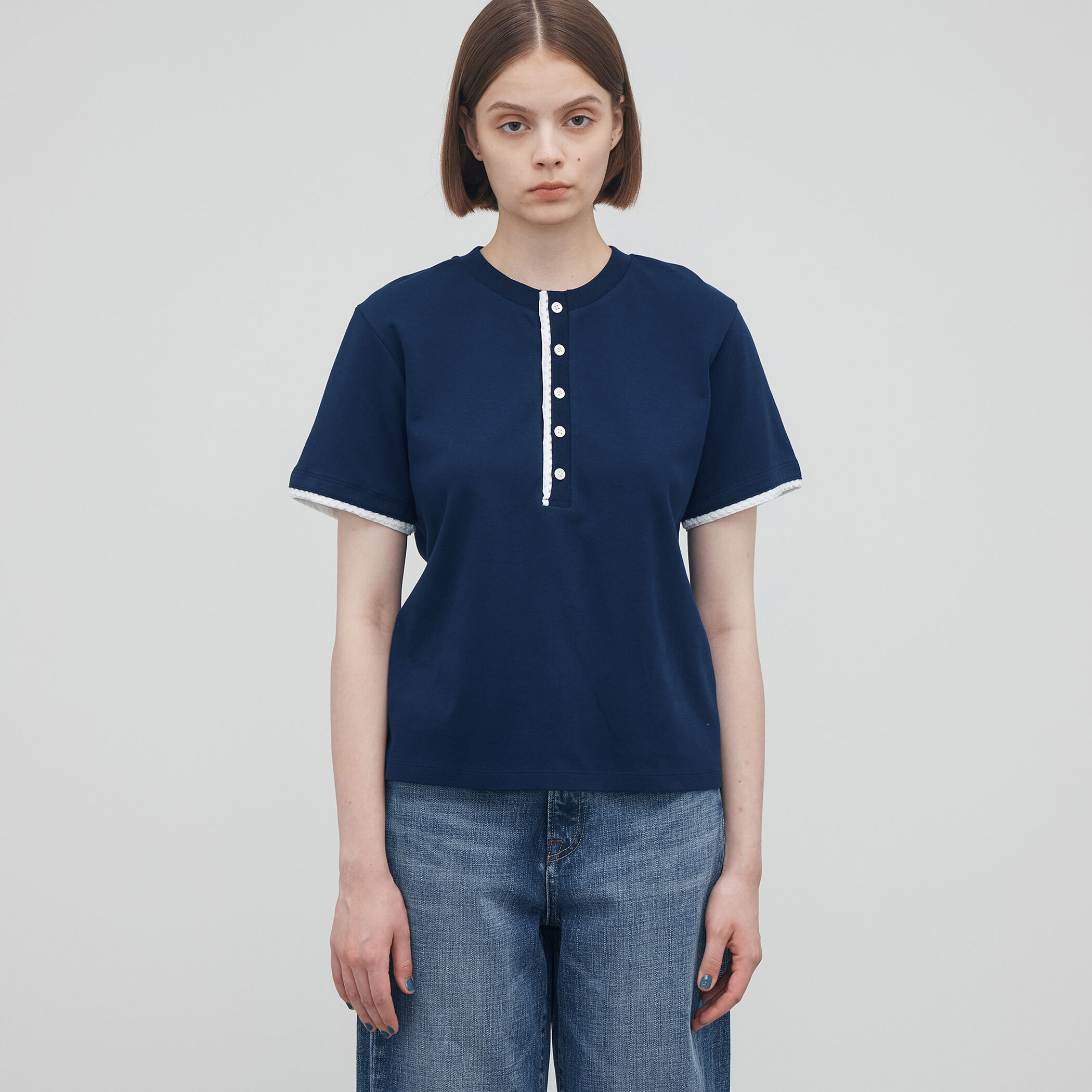 コットンレイヤードヘンリーTシャツ｜トゥモローランド 公式サイト