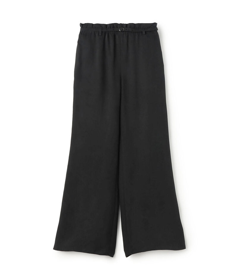 フィブリルキュプラポリ ロングベルデッドギャザーパンツ